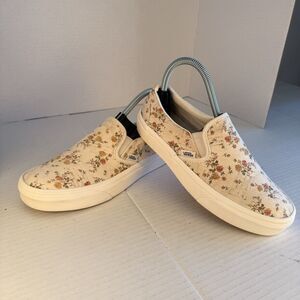 VANS Slip-On Shoes Vintage Floral Marshmallow Mens Size 5.5/Womens Size 7.0